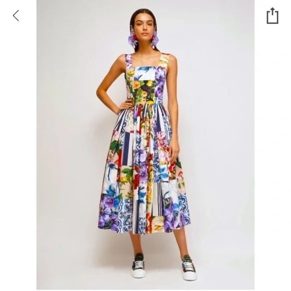 Dolce & Gabbana | Dresses | Nwt Dolce Gabbana Patchwork Midi